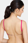 Zivame Beautiful Basics Double Layered Non Wired Full Coverage Backless Bra - Fuchsia Red — thumbnail 3